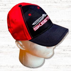 Red & Black Embroidered Baseball Cap